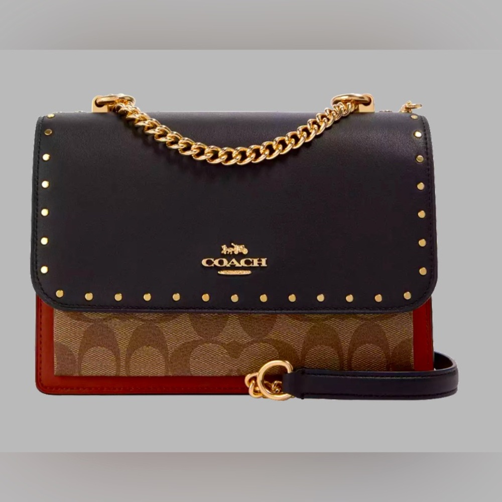 Coach crossbody Bag snake skin and leather red and black 🙌